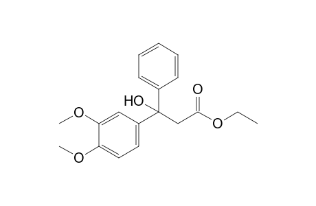 3-(3,4-dimethoxyphenyl)-3-phenylhydracrylic acid, ethyl ester