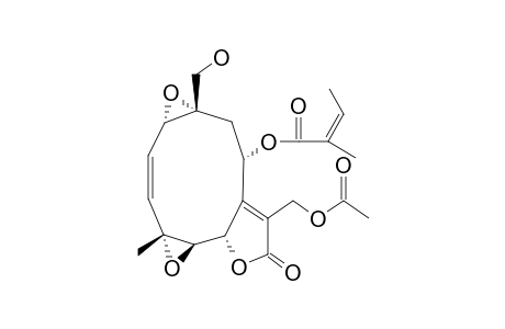 13-ACETOXY-14-HYDROXY-8S-ANGELOYLOXY-1S(10S),4R,5R-DIEPOXYGERMACR-7(11)-ENE-6S,12-OLIDE