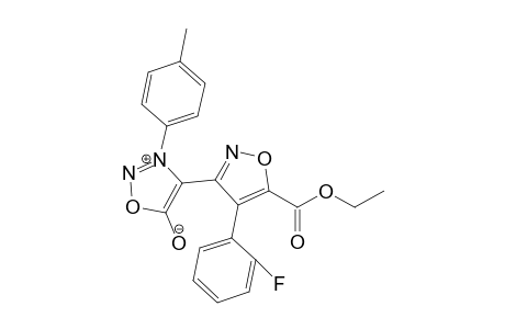 3-(p-Methylphenyl)-4-[4'-(o-fluoropheny)l-5'-(ethoxycarbonyl)oxazol-3'-yl]sydnone