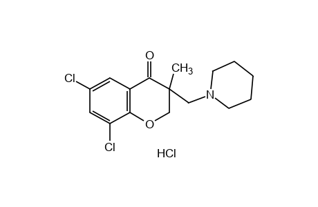 6,8-dichloro-3-methyl-3-(piperidinomethyl)-4-chromanone, hydrochloride