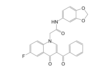 1-quinolineacetamide, N-(1,3-benzodioxol-5-yl)-3-benzoyl-6-fluoro-1,4-dihydro-4-oxo-