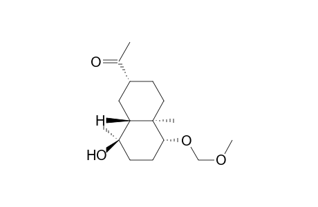 (2.alpha.,4a.alpha.,5.alpha.,8.alpha.,8a.beta.)-1-(decahydro-8-hydroxy-5-(methoxymethoxy)-4a,8-dimethyl-2-naphthalenyl)ethanone