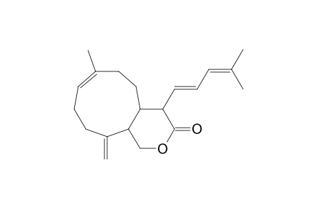 Cyclonona[c]pyran-3(1H)-one, 4,4a,5,6,9,10,11,11a-octahydro-7-methyl-11-methylene-4-(4-methyl-1,3- pentadienyl)-, [4R*(E),4aS*,7E,11aR*]-(-)-