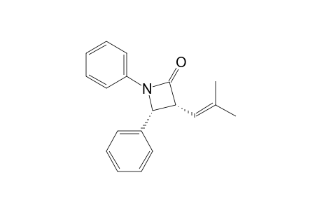 cis-1,4-Diphenyl-3-(2-methylpropenyl)azetidin-2-one