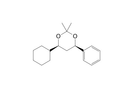 anti-(4R*,6S*)-6-Cyclohexyl-2,2-dimethyl-4-phenyl-1,3-dioxane