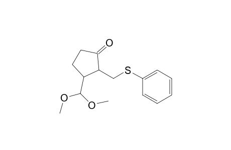 2-Phenylthiomethyl-3-dimethoxymethyl-cyclopentan-1-one