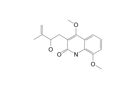 ACUTIFOLIDIN;3-(2'-HYDROXY-3'-METHYLBUT-3'-ENYL)-4,8-DIMETHOXY-2-QUINOLONE