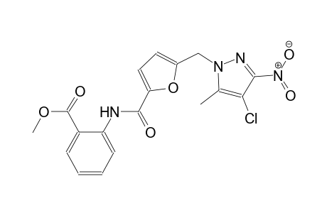 methyl 2-({5-[(4-chloro-5-methyl-3-nitro-1H-pyrazol-1-yl)methyl]-2-furoyl}amino)benzoate