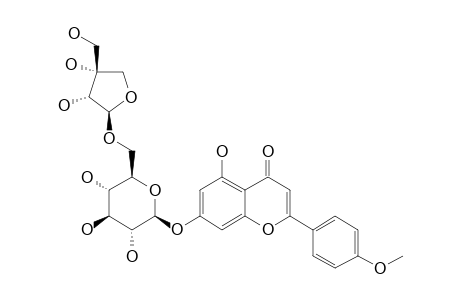 ACACETIN-7-O-BETA-D-APIOFURANOSYL-(1->6)-BETA-D-GLUCOPYRANOSIDE