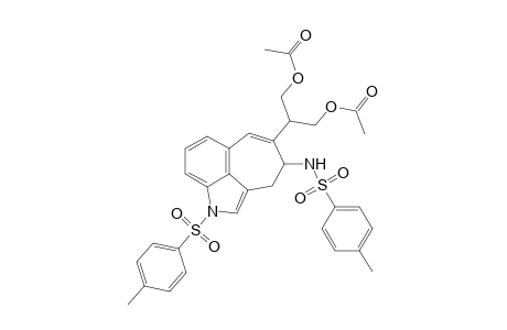 11-[(Diacetoxymethyl)methyl]-10-tosylamino-6-tosyl-6-azatricyclo[6.4.1.0(5,13)]trideca-1,2,4,7,11-pentaene