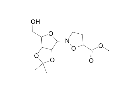5-Isoxazolidinecarboxylic acid, 2-[2,3-O-(1-methylethylidene)-.beta.-D-ribofuranosyl]-, methyl ester, (R)-