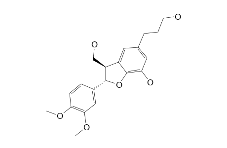 4-O-METHYLCEDRUSINE;2-(3',4'-DIMETHOXYPHENYL)-3-HYDROXYMETHYL-2,3-DIHYDRO-7-HYDROXYBENZOFURAN-5-PROPAN-1-OL