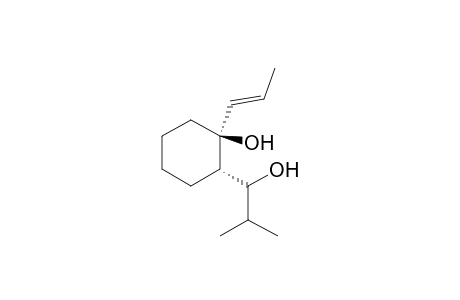 (1R*,2S*)-1-(1'(E)-Propenyl)-2-(1'(S*)-hydroxy-2-methylpropyl)cyclohexan-1-ol
