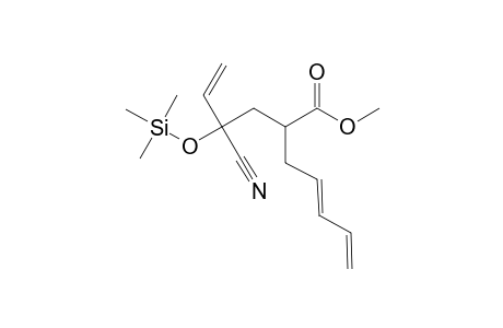 (4E)-2-[2-CYANO-2-(TRIMETHYLSILYLOXY)-3-BUTENYL]-4,6-HEPTADIENOIC-ACID-METHYLESTER,ISOMER-#1