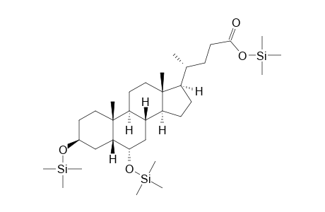 .beta.-Hyodeoxycholic acid, 3tms derivative