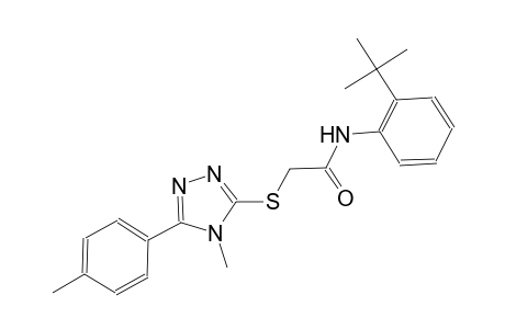 N-(2-tert-butylphenyl)-2-{[4-methyl-5-(4-methylphenyl)-4H-1,2,4-triazol-3-yl]sulfanyl}acetamide
