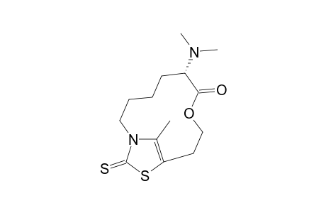 (6S)-6-(dimethylamino)-14-methyl-13-sulfanylidene-8-oxa-12-thia-1-azabicyclo[9.2.1]tetradec-11(14)-en-7-one