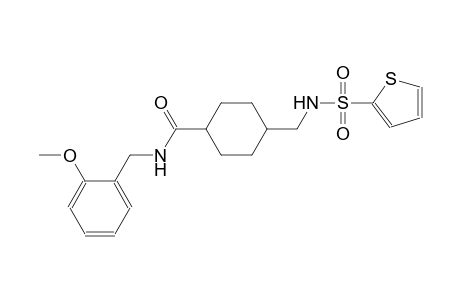 N-(2-methoxybenzyl)-4-{[(2-thienylsulfonyl)amino]methyl}cyclohexanecarboxamide