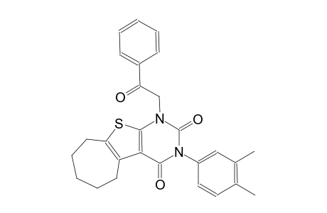 3-(3,4-dimethylphenyl)-1-(2-oxo-2-phenylethyl)-1,5,6,7,8,9-hexahydro-2H-cyclohepta[4,5]thieno[2,3-d]pyrimidine-2,4(3H)-dione