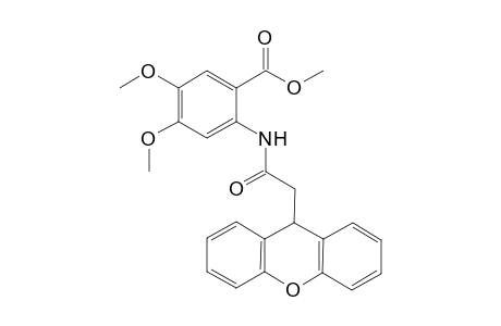 Benzoic acid, 4,5-dimethoxy-2-[[2-(9H-xanthen-9-yl)acetyl]amino]-, methyl ester