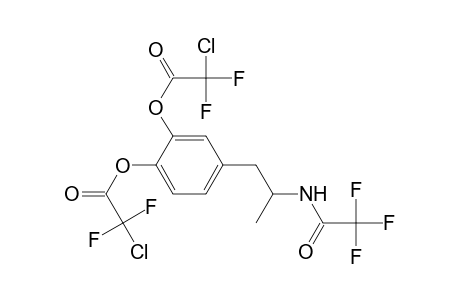 Acetic acid, chlorodifluoro-, 4-[2-[(trifluoroacetyl)amino]propyl]-1,2-phenylene ester, (.+-.)-
