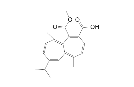 rac-7-isopropuyl-5,10-dimethyl-1-methoxycarbonylheptalene-2-carboxylic acid