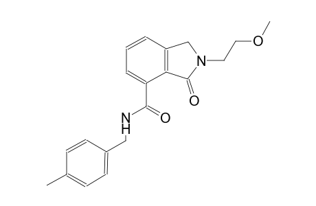 2-(2-methoxyethyl)-N-(4-methylbenzyl)-3-oxo-4-isoindolinecarboxamide