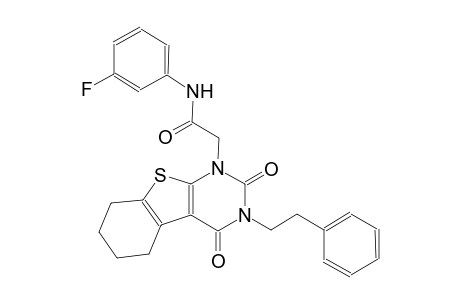 2-(2,4-dioxo-3-(2-phenylethyl)-3,4,5,6,7,8-hexahydro[1]benzothieno[2,3-d]pyrimidin-1(2H)-yl)-N-(3-fluorophenyl)acetamide