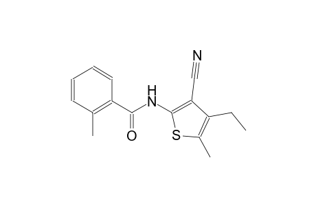 N-(3-cyano-4-ethyl-5-methyl-2-thienyl)-2-methylbenzamide