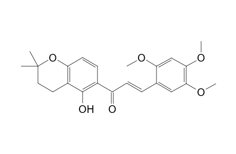 (2E)-1-(5-hydroxy-2,2-dimethyl-3,4-dihydro-2H-chromen-6-yl)-3-(2,4,5-trimethoxyphenyl)prop-2-en-1-one
