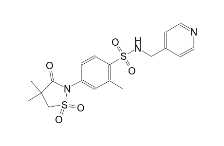 benzenesulfonamide, 4-(4,4-dimethyl-1,1-dioxido-3-oxo-2-isothiazolidinyl)-2-methyl-N-(4-pyridinylmethyl)-