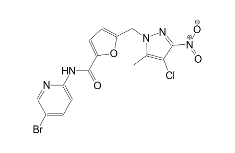 N-(5-bromo-2-pyridinyl)-5-[(4-chloro-5-methyl-3-nitro-1H-pyrazol-1-yl)methyl]-2-furamide