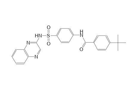 4-tert-butyl-N-{4-[(2-quinoxalinylamino)sulfonyl]phenyl}benzamide