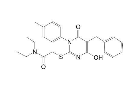 acetamide, 2-[[1,6-dihydro-4-hydroxy-1-(4-methylphenyl)-6-oxo-5-(phenylmethyl)-2-pyrimidinyl]thio]-N,N-diethyl-