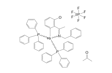 [IRH-{PHCHEN=C(ME)-(ORTHO-C6H3OH)}-(ME2CO)-(PPH3)2]-PF6