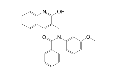 N-[(2-hydroxy-3-quinolinyl)methyl]-N-(3-methoxyphenyl)benzamide