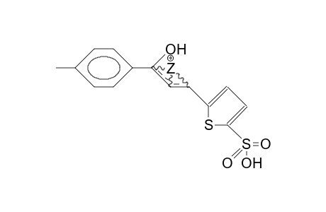 1-Hydroxy-1-(4-tolyl)-3-(5-sulfo-2-thienyl)-allyl cation