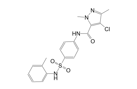 4-chloro-1,3-dimethyl-N-[4-(2-toluidinosulfonyl)phenyl]-1H-pyrazole-5-carboxamide