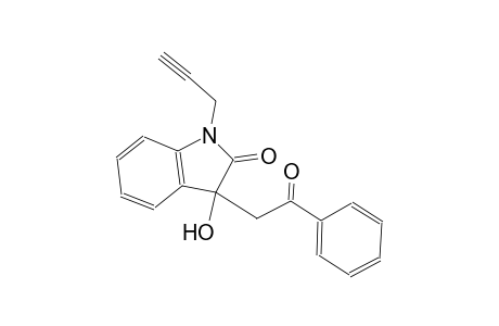 2H-indol-2-one, 1,3-dihydro-3-hydroxy-3-(2-oxo-2-phenylethyl)-1-(2-propynyl)-