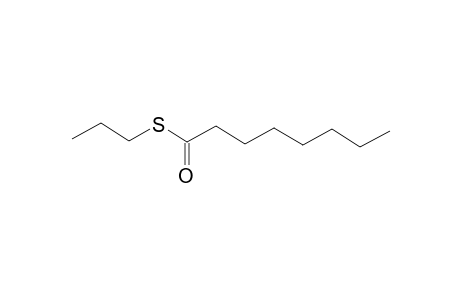 Octanethioic acid, S-propyl ester