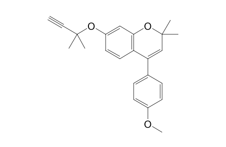 2,2-Dimethyl-7-(2-methylbut-3-yn-2-yloxy)-4-(p-methoxyphenyl)-2H-chromene