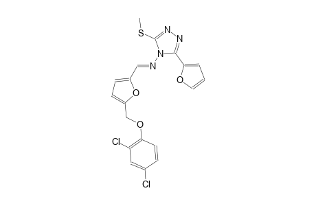 N-((E)-{5-[(2,4-dichlorophenoxy)methyl]-2-furyl}methylidene)-3-(2-furyl)-5-(methylsulfanyl)-4H-1,2,4-triazol-4-amine