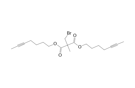 Propanedioic acid, (bromomethyl)methyl-, di-5-heptynyl ester