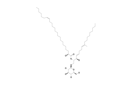 CATACEREBrOSIDE-A;1-O-BETA-D-GLUCOPYRANOSYL-(2S,3R,4E,8E)-2-[(2'R,17'Z)-2'-HYDROXY-17'-TETRACOSENOYLAMINO]-9-METHYL-4,8-OCTADECADIENE-1,3-DIOL