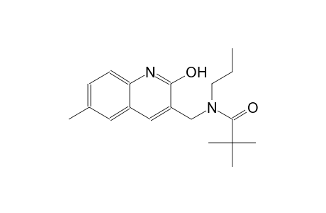 N-[(2-hydroxy-6-methyl-3-quinolinyl)methyl]-2,2-dimethyl-N-propylpropanamide