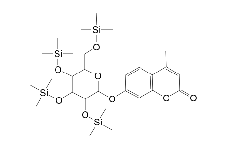 4-Methylumbelliferyl .alpha.-D-galactopyranoside, tetra-TMS