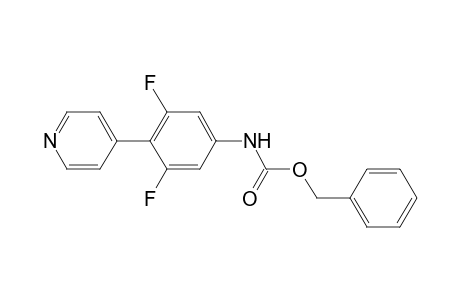 (phenylmethyl) N-[3,5-bis(fluoranyl)-4-pyridin-4-yl-phenyl]carbamate