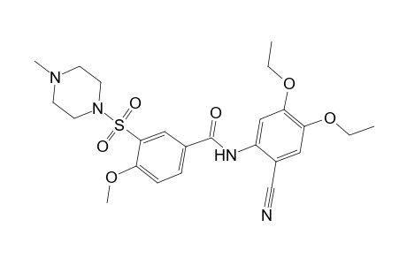 Benzamide, N-(2-cyano-4,5-diethoxyphenyl)-4-methoxy-3-[(4-methyl-1-piperazinyl)sulfonyl]-