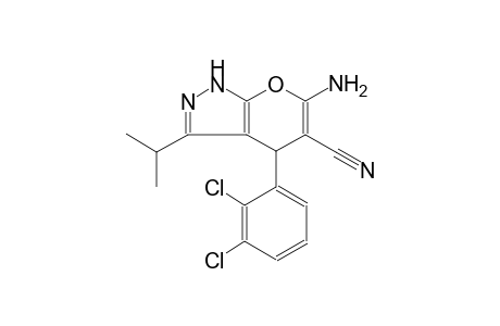 6-amino-4-(2,3-dichlorophenyl)-3-isopropyl-1,4-dihydropyrano[2,3-c]pyrazole-5-carbonitrile
