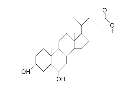 3a,6a-Dihydroxy-5.beta.-cholanic acid, methyl ester